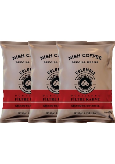 Nish Filtre Kahve Colombia 3 x 80 G