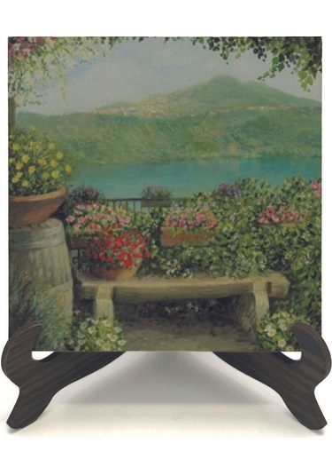 İtalya Görseli Baskılı Mdf Masaüstlük 10x10 653