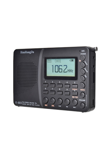 Springsun Hrd-603 Taşınabilir Radyo Am/fm/sw/bt/tf Cep Radyo Usb Mp3 Dijital Kaydedici