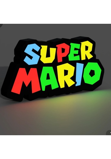 Led Işıklı Duvar Tablo Super Mario