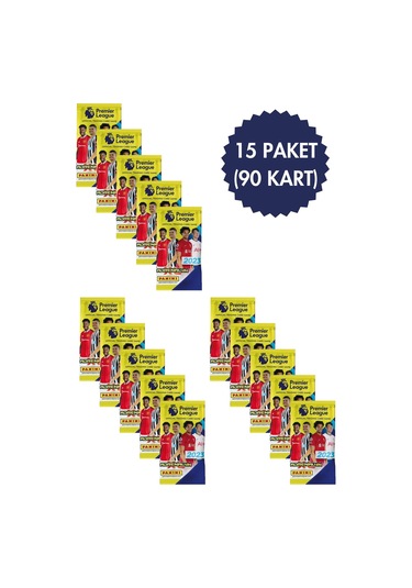 Toyika Panini Lisanslı Premier League 2023 Koleksiyon Trading Cards 6lı X 15 Paket