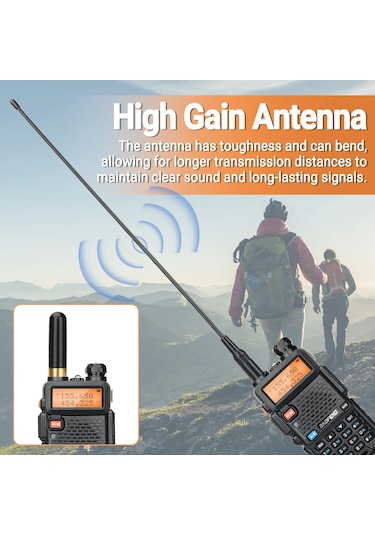 1 Adet Baofeng M-5r 8w Walkie Talkie 3800mah Pil Çok Bant Am Tip-c Kopya 1 Add Base Charger