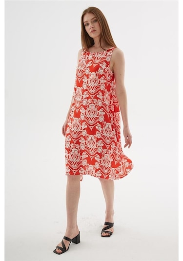 Fashion Friends Kadın Kolsuz Elbise 25y0630k1 Kırmızı