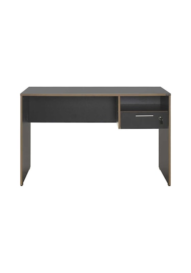 Concept Kilitli Çekmeceli Çalışma Masası-antrasit-kontra 120x75x60 Cm Gxyxd