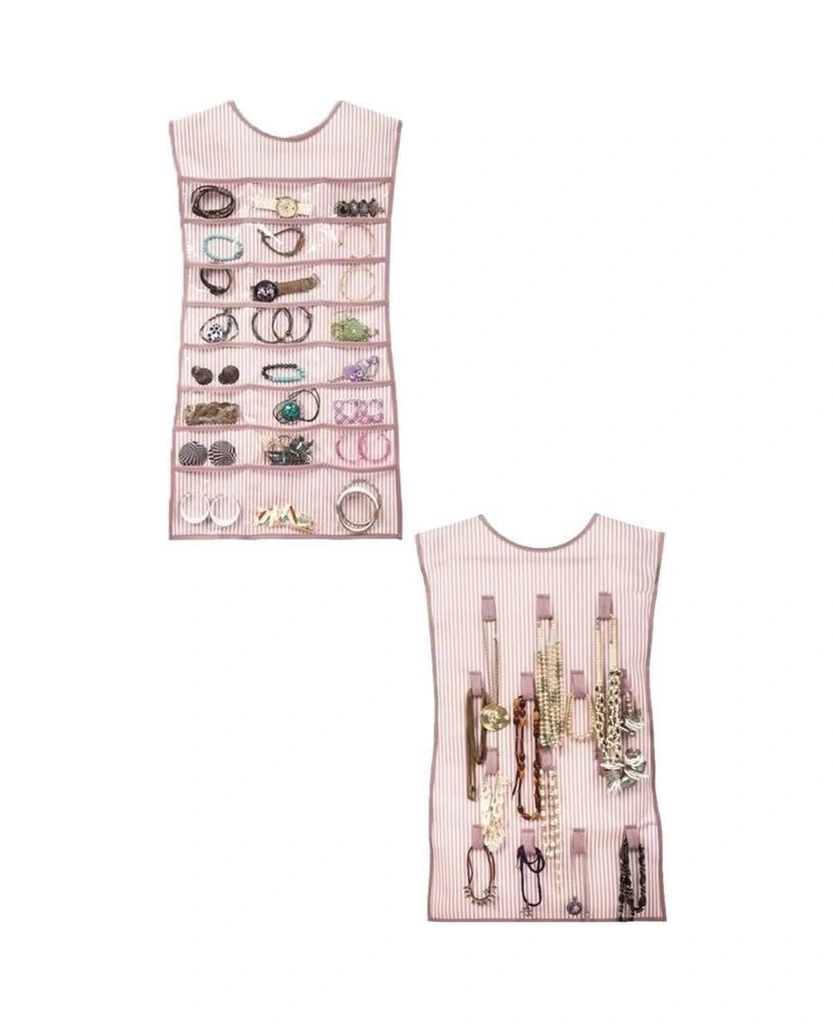 Zmc Bilişim Elbise Şeklinde Takı Düzenleyici İki Taraflı Mücevherler Ve Takılar İçin Takı Organizer Çok Renkli