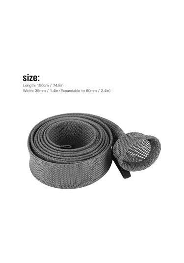 Skycity Gri Pet Plastiği Ağ Desenli Uzatılabilir Olta Kamışı - Çizilme Ve Sürtünme Koruması, 190cm Uzunlukta, 120 C Isı Dayanıklı