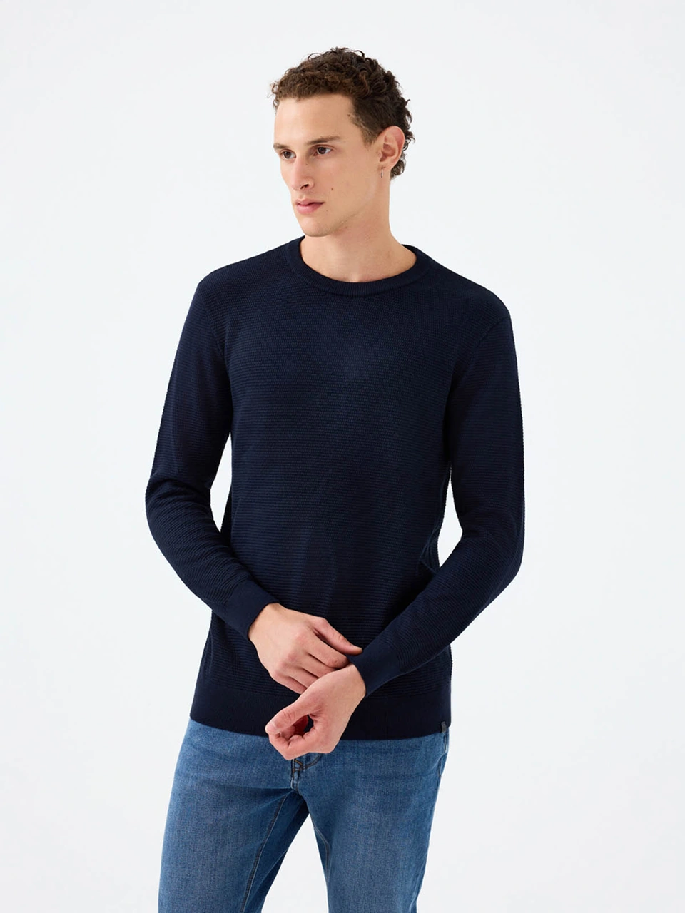 Loft Regular Fit Lacivert Erkek Kazak Lf2040477 Lacivert