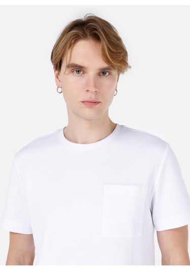 Colins Erkek Kısa Kol Tişört Cl1067785 Q1.v1 Beyaz