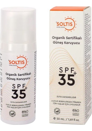 Soltis Organik Sertifikalı Güneş Koruyucu Krem Spf 35+ 50 ML