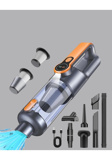 Kompakt Şarjlı El Süpürgesi Kuru Ve Sıvı Temizlik 5 Aparatlı