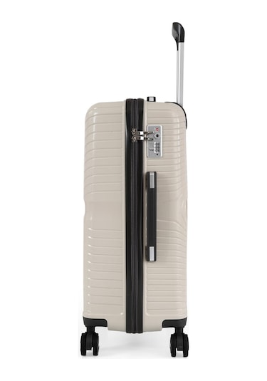 Ççs 5239 Polipropilen Orta Boy Valiz Beyaz-antrasit Beyaz - Antrasit