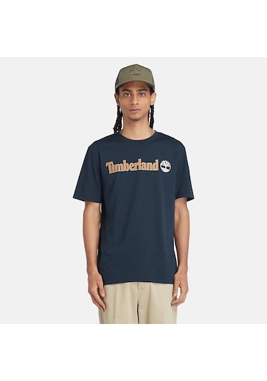 Timberland Tımberland Linear Logo Short Sleeve Tee Tb0a5upq4331-dark Sapphıre Lacivert