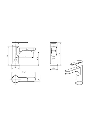 Vera Lavabo Bataryası Krom