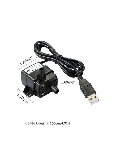 Decdeal Ultra Sessiz Mini Dc5v Usb Fırçasız Su Pompası