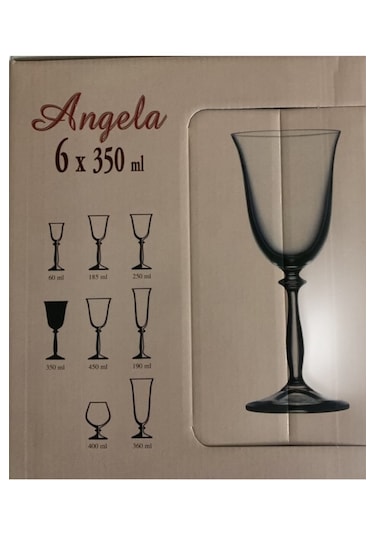 Bohemia 6 Parça Cristal Angela Kadeh Seti 350 Ml