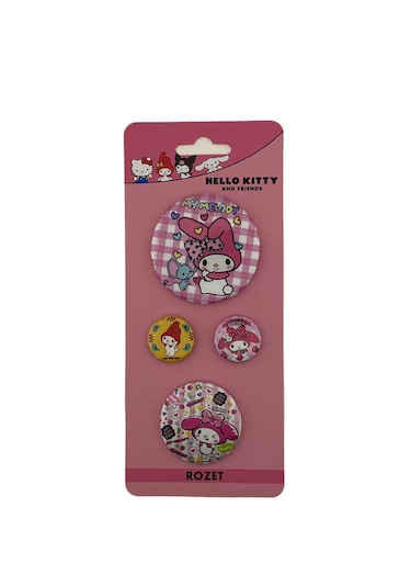 Hello Kitty&friends 4'lü Rozet Seti 3063000-8 Çok Renkli