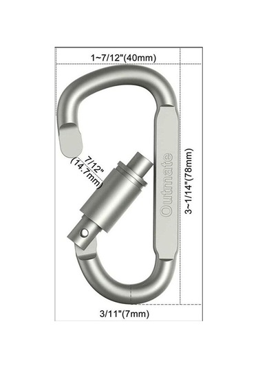 MSO Outdoor Kamping VIP Kalite Alüminyum Karabina Açık Gri