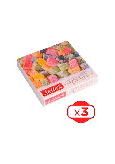 Aktürk Lokum Hindistan Cevizli Meyveli 3 x 300 G