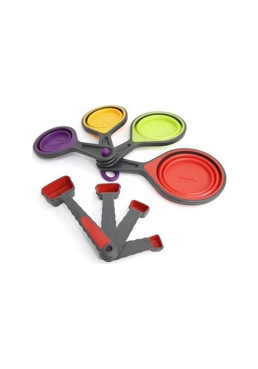 Ganzhoushop Teleskopik Sones Silikon Seti Ölçüm Kaşığı Kabı Aleti 1 Gd - Hassas Ölçüm İçin Profesyonel Set Diğer