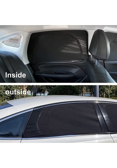 2 Adet/takım Anti-sivrisinek Araba Pencere Teli Perde Güneş Gölge Nefes Alan Pencere Perdesi Fermuar Açıklığı-ön Pencere Sol + Sağ