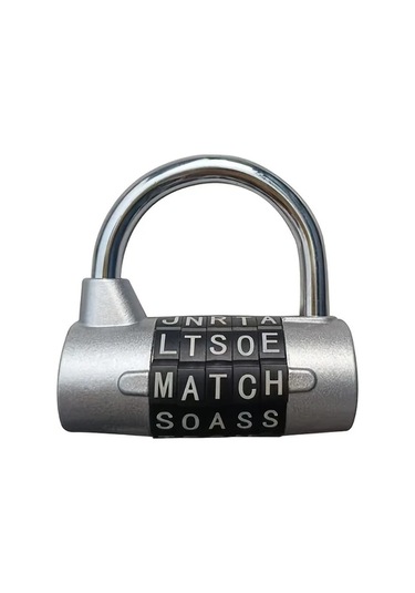 Willowhaven 1 Adet Silvery Sağlam Çinko Alaşım Kombinasyonlu Kilit - 5 Harfli Şifreli, Pilsiz, Spor Salonu, Okul, Dolap, Bahçe İçin Güvenli