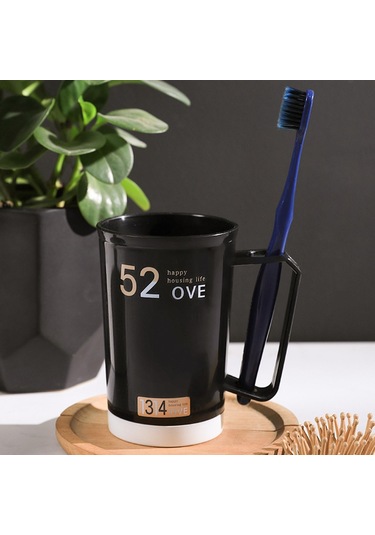 Suntek Banyo Tumbler Bardak Diş Fırçası Kupa Siyah