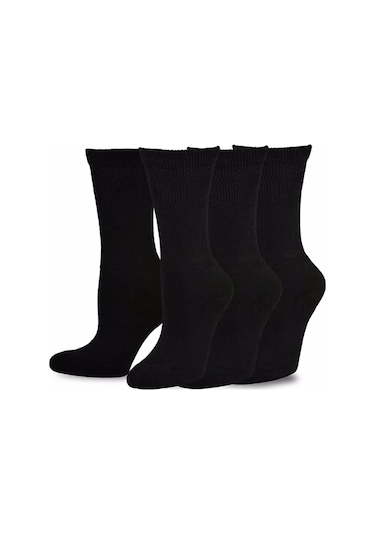 Tezzgelsin Organik Pamuklu Diabetik Çorap 3 Adet Siyah