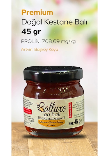 Balluxe Premium Doğal Kestane Balı 45 Gr Deneme Ürünü