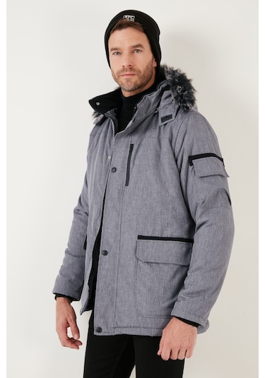 Buratti Peluş Astarlı Suya Ve Rüzgara Dayanıklı Soğuk Geçirmez Slim Fit Erkek Mont 5711051 Açık Gri Buratti Peluş Astarlı Suya Ve Rüzgara Dayanıklı Soğuk Geçirmez Slim Fit Erkek Mont 5711051 Açık Gri