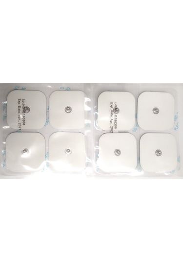 2 Pakette 8 Adet Çıtçıtlı Elektrot Pedi 5 x 5 Cm