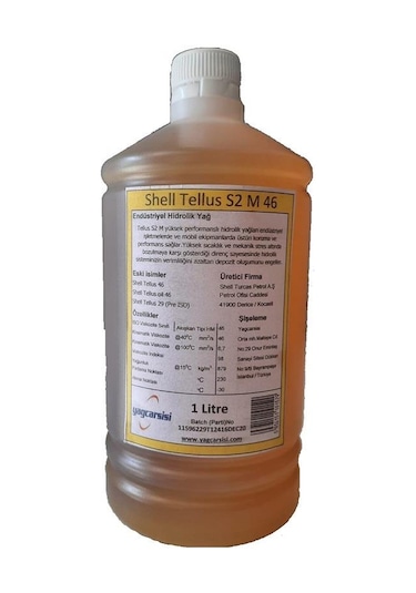 Açık Shell Tellus S2 M 46 Hidrolik Yağ 1 L