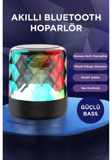 D15 Taşınabilir Kablosuz Bluetooth Hoparlör Siyah