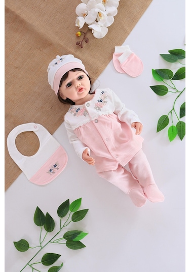 Sitilin Kız Bebek Somon Hastane Çıkışı Stl4684 Beyaz