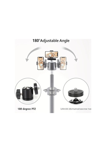 Chenkestoreone Zomei 63 Inç Uzatılabilir Demir Tripod Selfie Çubuğu Akıllı Telefon Kamera