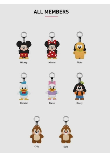 Mickey Mouse , Mickey Family 1 Adet Rastgele Mickey Figür - Labubu Oyuncak Çok Renkli