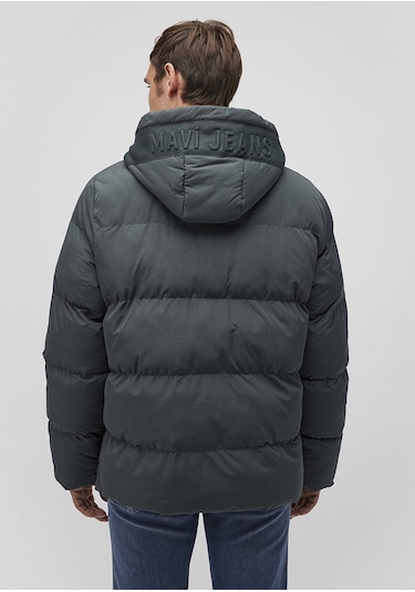 Mavi - Kapüşonlu Yeşil Şişme Mont 0110349-71598 Yeşil