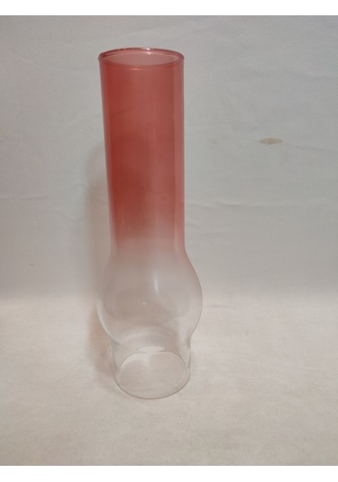 Abajur Lamba Camı.şeffaf-gülkurusu Renkte.alt Çap:7.00cm-h:25.00c Şeffaf - Gülkurusu