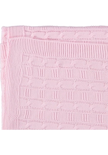 El Örgüsü Triko Bebek Battaniyesi Örgü Yumuşaklığı Şık Uyku Örtüs Pembe