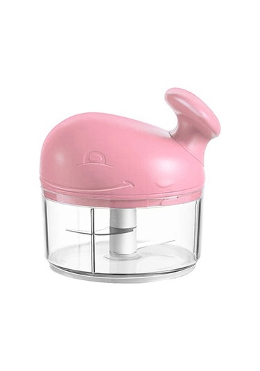 Cbtx Ev Mutfak Karikatür Balina Şekli El-çekti Mini Sarımsak Çektirme Çok Fonksiyonlu Acı Biber Kıyma Pembe