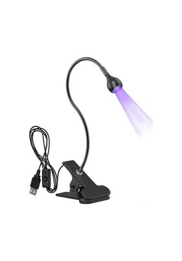 Suofeng "usb Şarjlı 3w Uv Tırnak Kurutma Lambası - Kitap Klipsli & Kontrol Düğmeli" Siyah