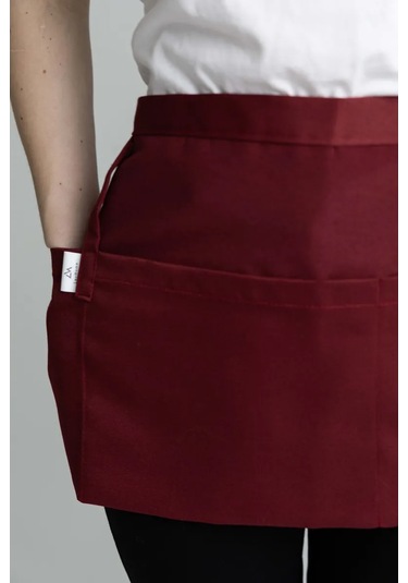 Leohome Belden Geçmeli Cepli Garson Önlüğü 423508295 Bordo