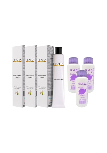 Lilafix Saç Boyası 0/02 Beyaz Gri 3 Adet + Oksidan 3 Adet (494205945)