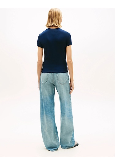 Tommy Jeans Kadın Tişört-dw0dw18398 Blue