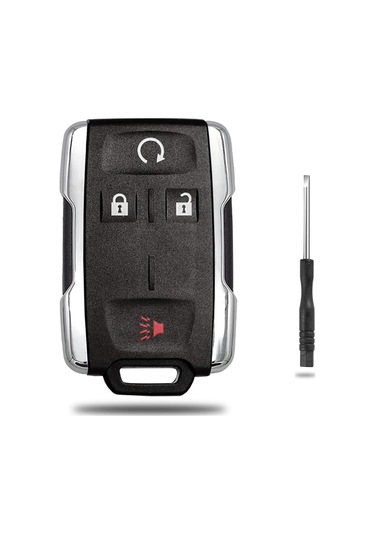 Honmex Chevrolet 4 Tuşlu Kumanda Anahtarı Kasa, Gümüş Metal Çerçeve, Uyumlu Araçlar İçin, Tornavida Dahil