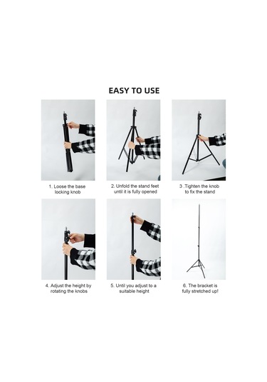 Vkemall Tripod Braketi Termometre Tutucu Standı Yüksekliği Ayarlanabilir Katlanabilir Ço