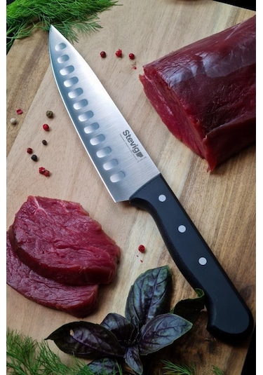 Stevig Pro Şef Bıçağı Siyah 17,5 Cm St-400.008