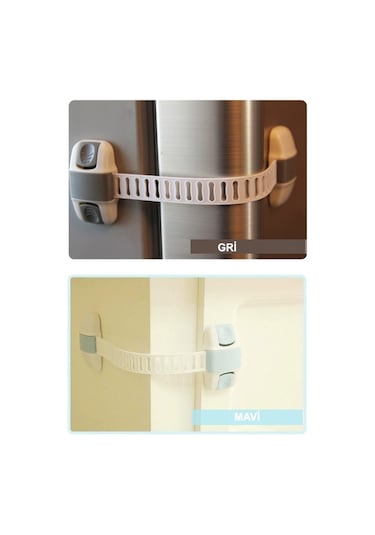 Portakal Safety Buzdolabı Kilidi Gri 15 CM Çok Renkli