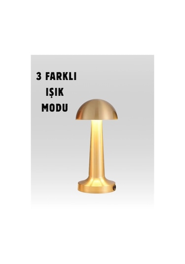 Usb Şarjlı Dokunmatik Led Masa Lambası - 3 Renk Modu & Dimmer Çok Renkli