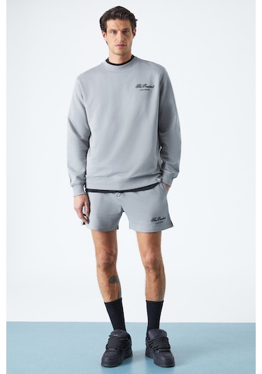 Federer Erkek Uzun Kollu Regular Bisiklet Yaka Gri Eşofman Takımı