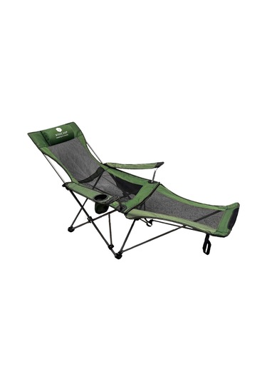 Windcamp Şezlong Tipi Katlanabilir Kamp Sandalyesi Som00006682 Haki - Gri